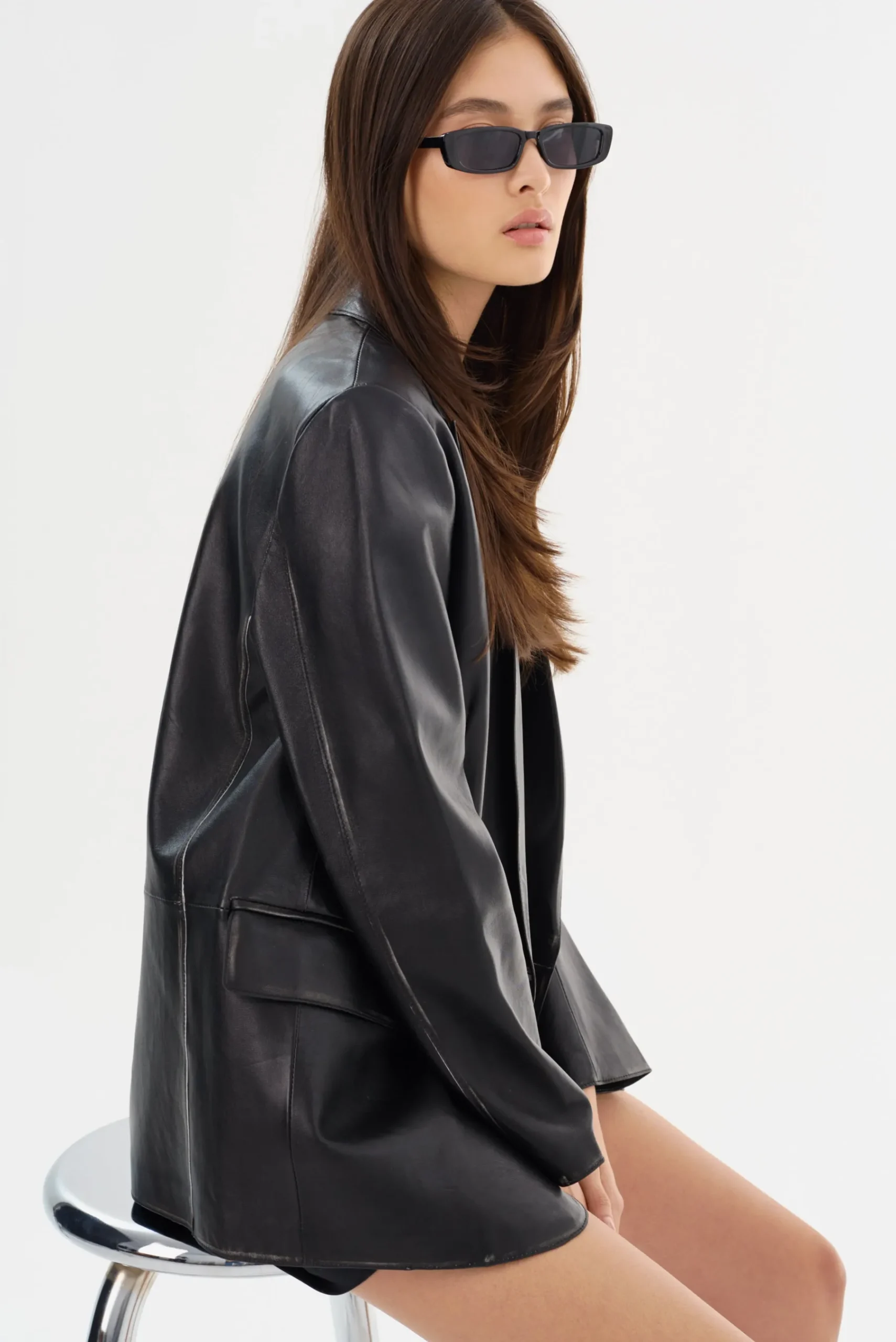 Femme LAMARQUE KARRIN | Blazer En Cuir Vieilli