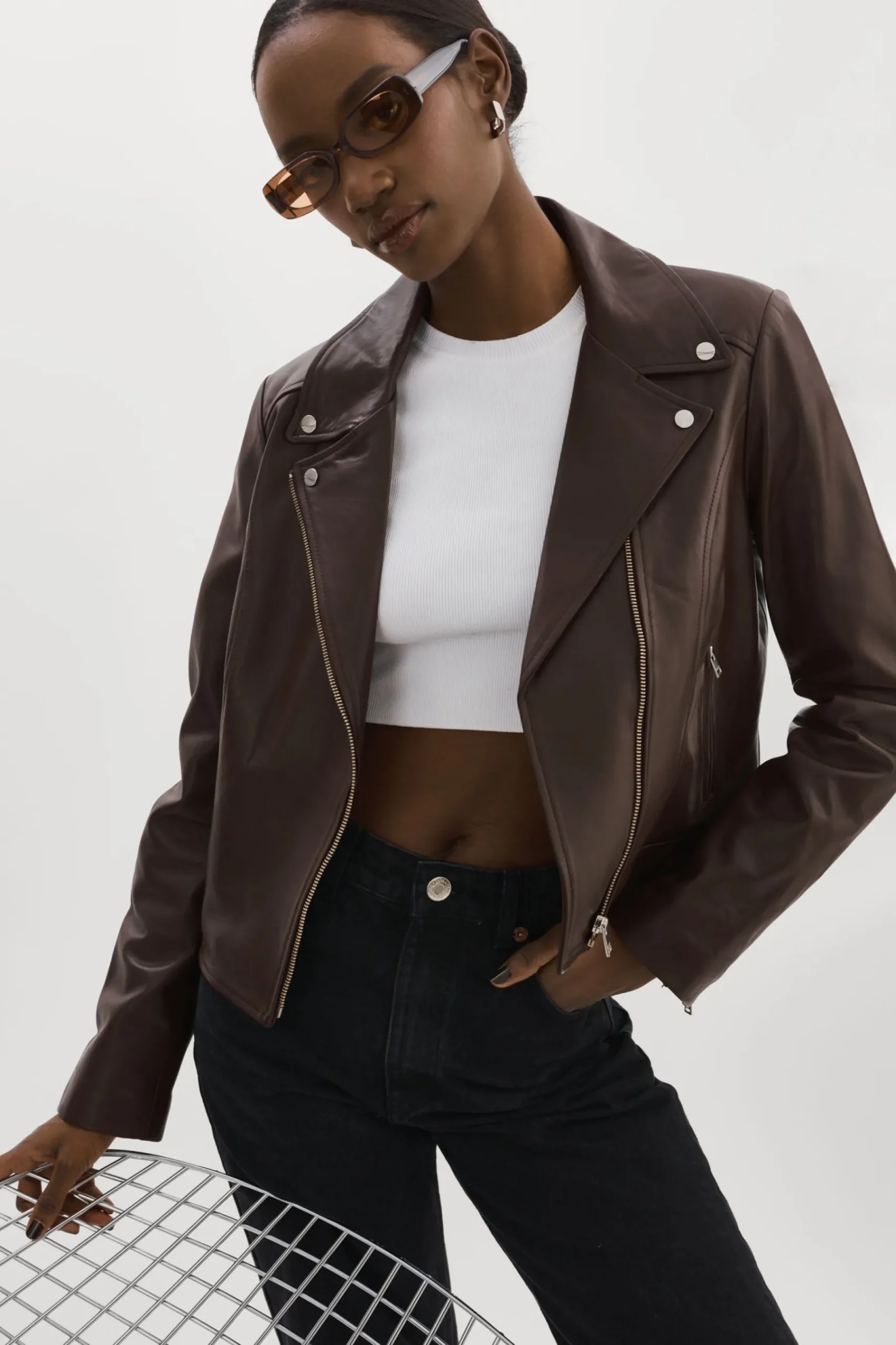 Femme LAMARQUE KELSEY | Veste De Motard En Cuir