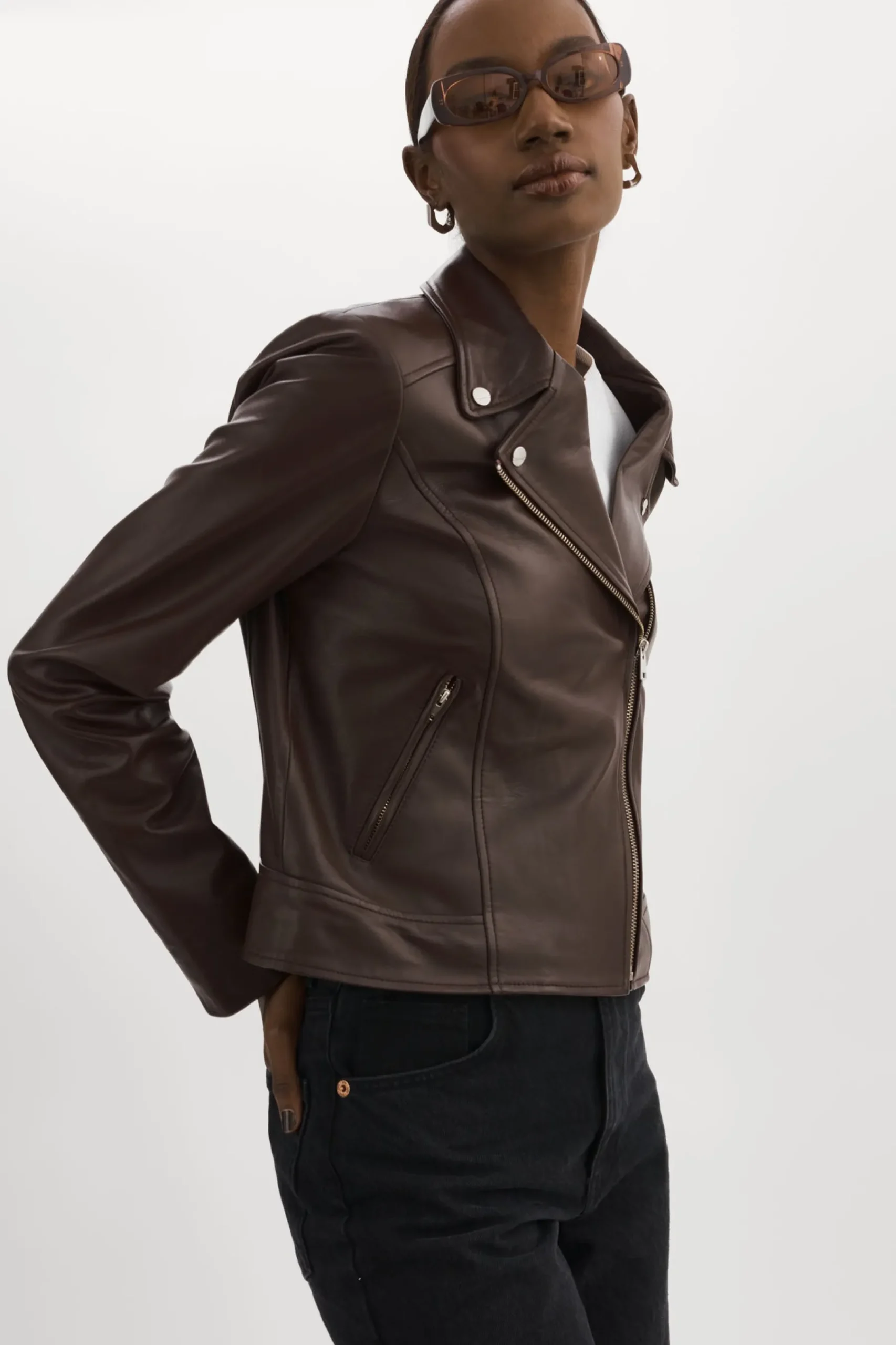 Femme LAMARQUE KELSEY | Veste De Motard En Cuir