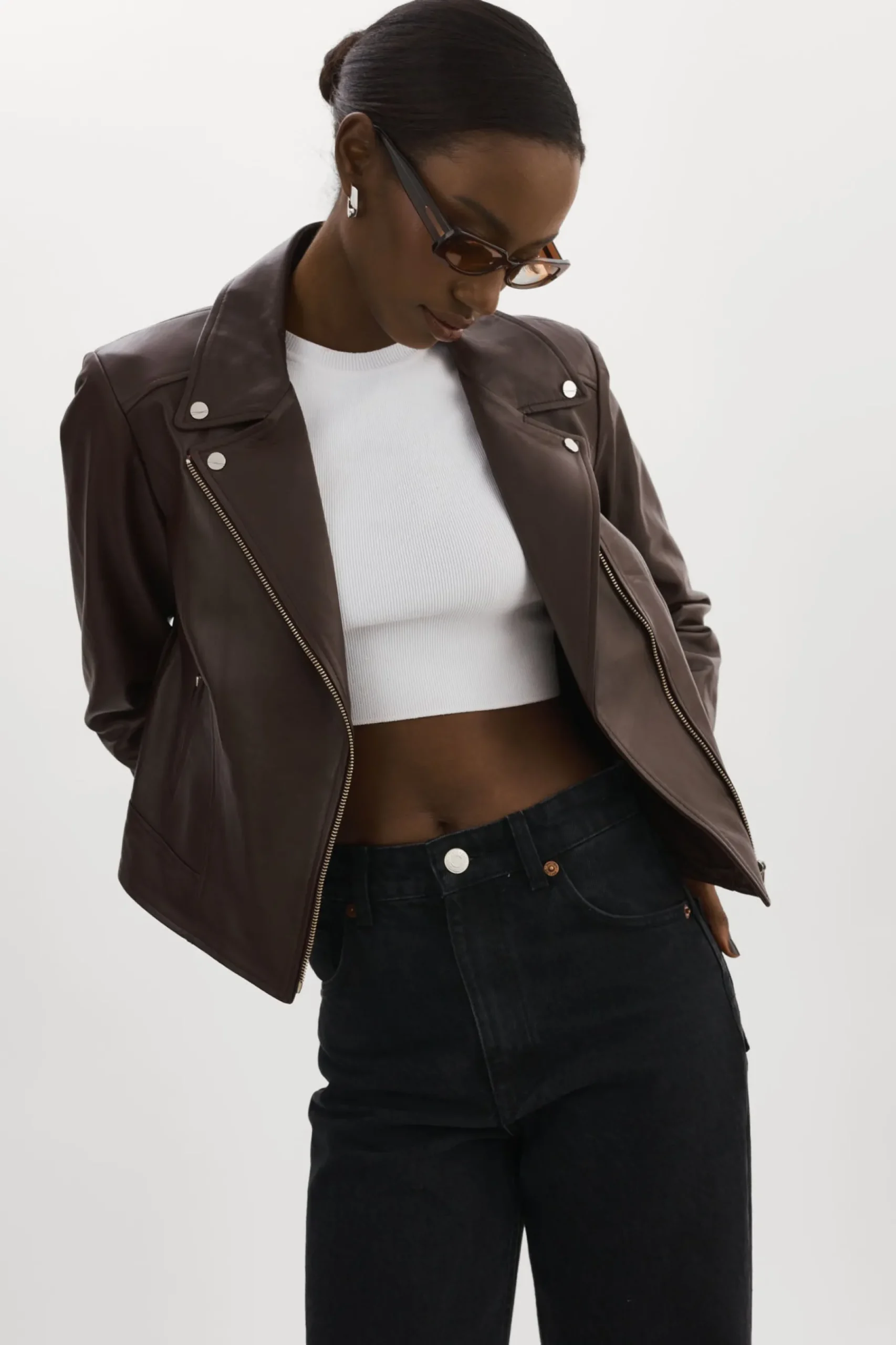 Femme LAMARQUE KELSEY | Veste De Motard En Cuir
