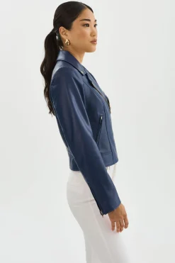 Femme LAMARQUE KELSEY OR | Veste De Motard En Cuir
