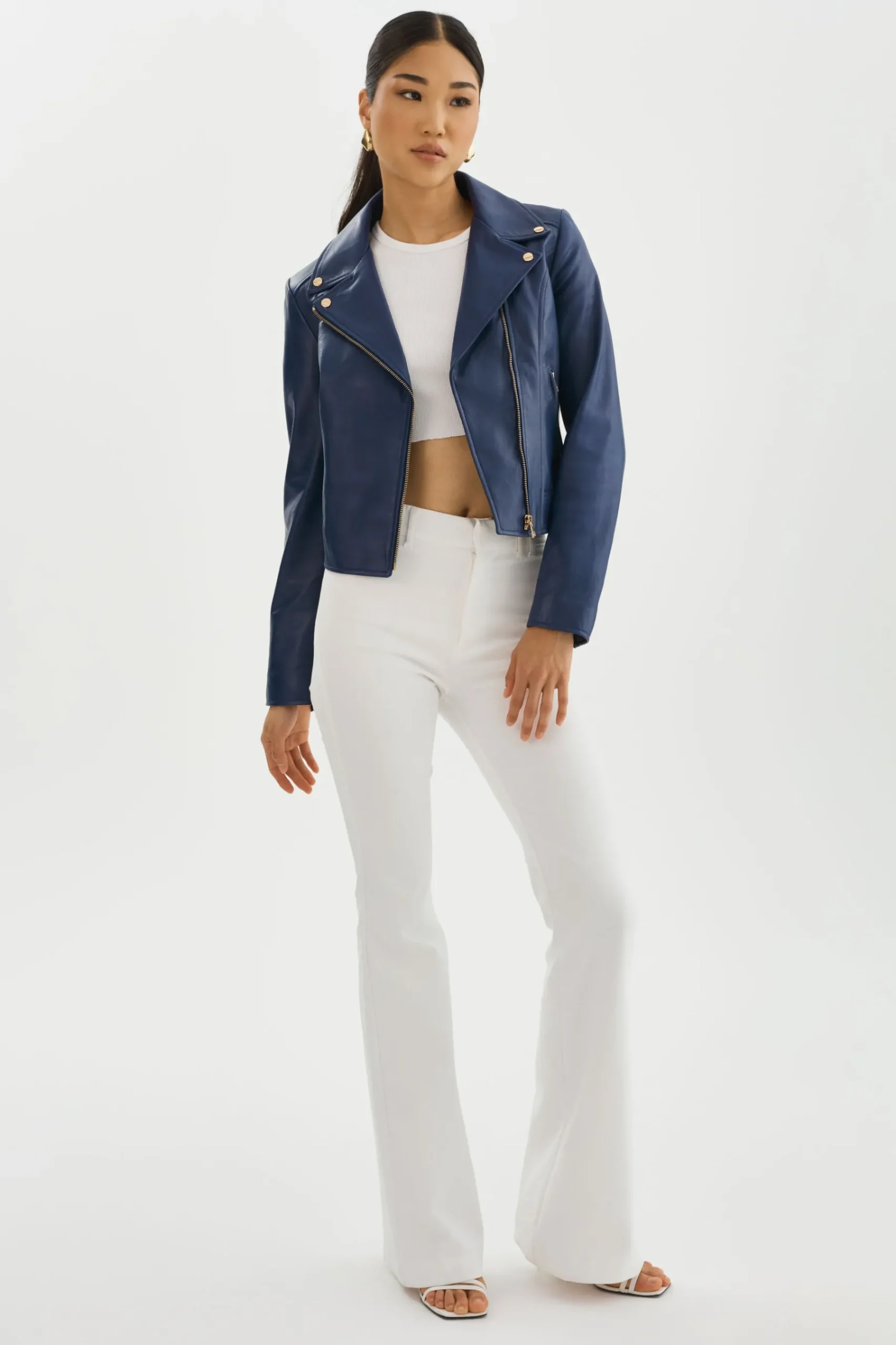 Femme LAMARQUE KELSEY OR | Veste De Motard En Cuir