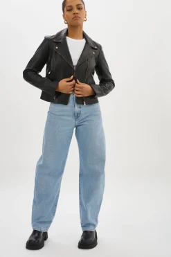 Femme LAMARQUE KELSEY OR | Veste De Motard En Cuir