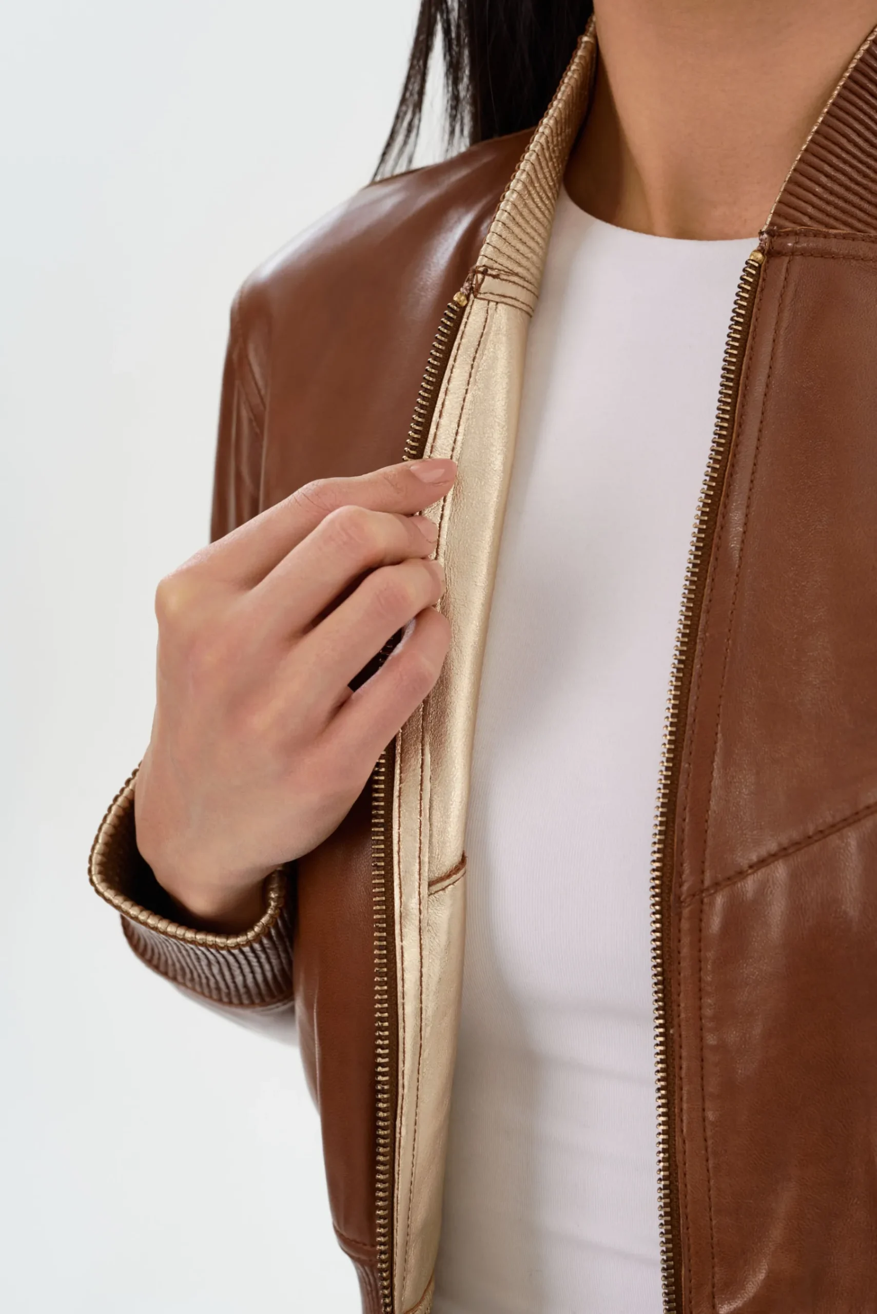 Femme LAMARQUE KORDELLA | Reversible Leather Bomber Jacket
