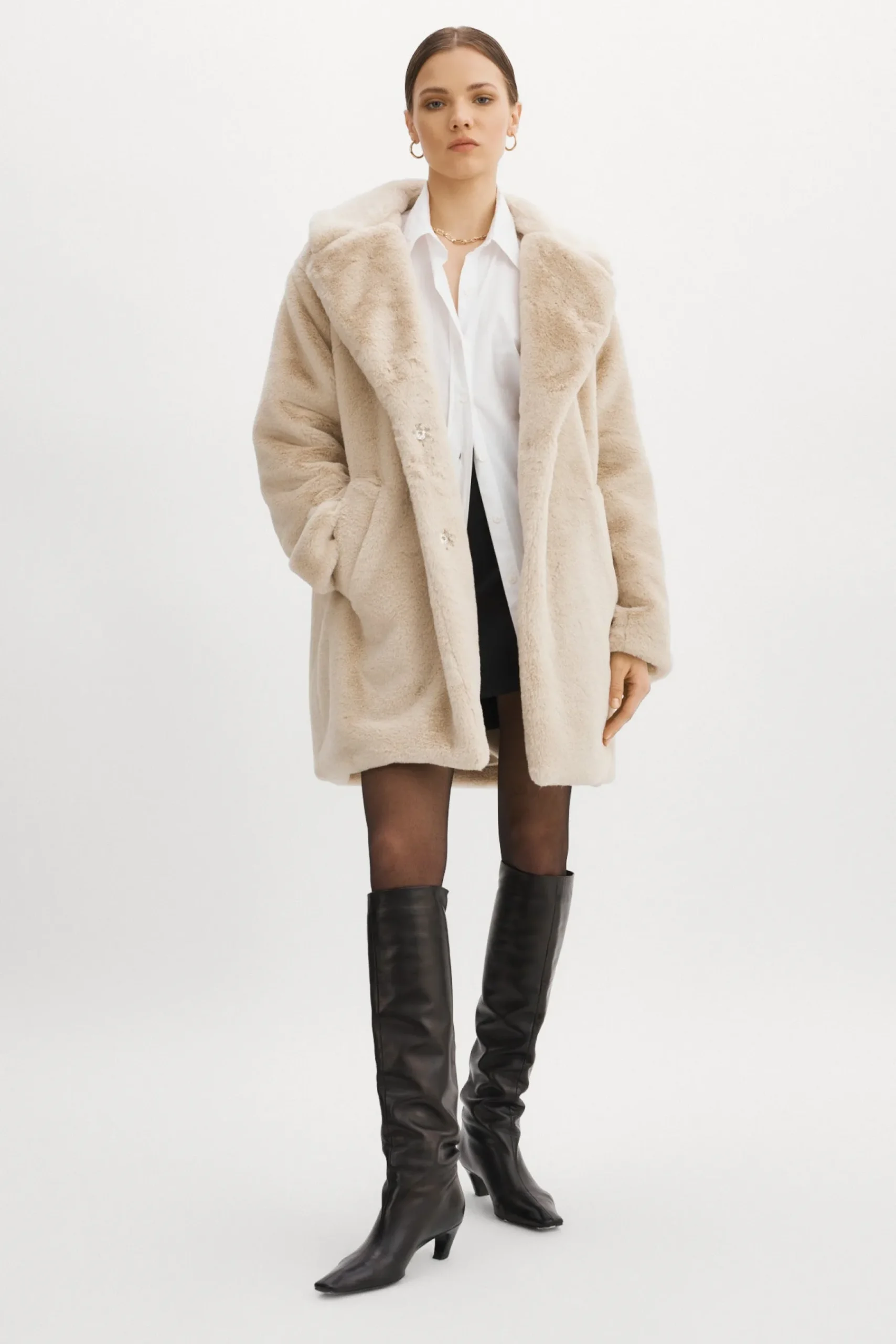 Femme LAMARQUE LINNEA | Manteau En Fausse Fourrure