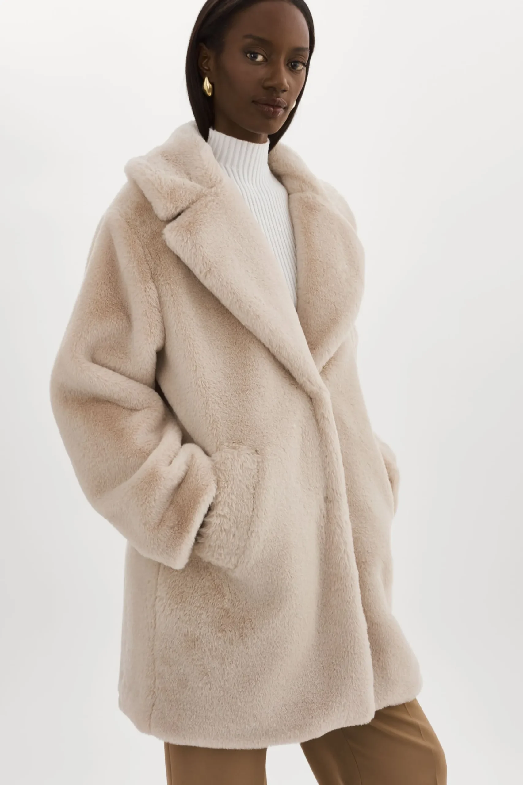 Femme LAMARQUE LINNEA | Manteau En Fausse Fourrure
