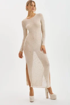 Femme LAMARQUE MARET | Robe En Mesh Orné De Strass