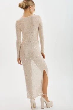 Femme LAMARQUE MARET | Robe En Mesh Orné De Strass