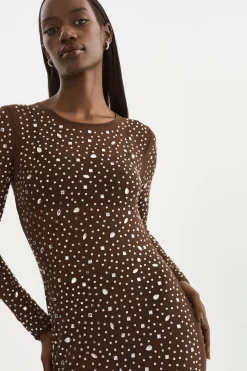 Femme LAMARQUE MARET | Robe En Mesh Orné De Strass