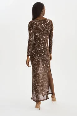 Femme LAMARQUE MARET | Robe En Mesh Orné De Strass