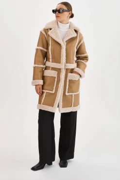 Femme LAMARQUE MARIANE | Manteau Détachable En Fausse Peau De Mouton