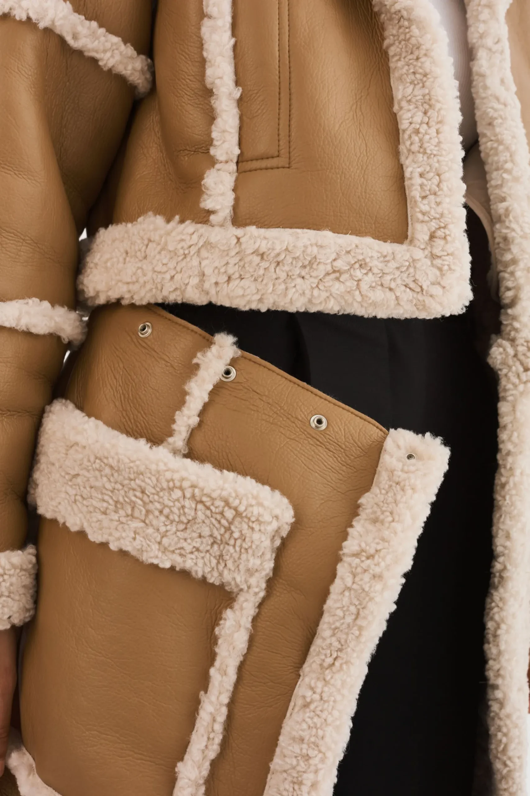 Femme LAMARQUE MARIANE | Manteau Détachable En Fausse Peau De Mouton
