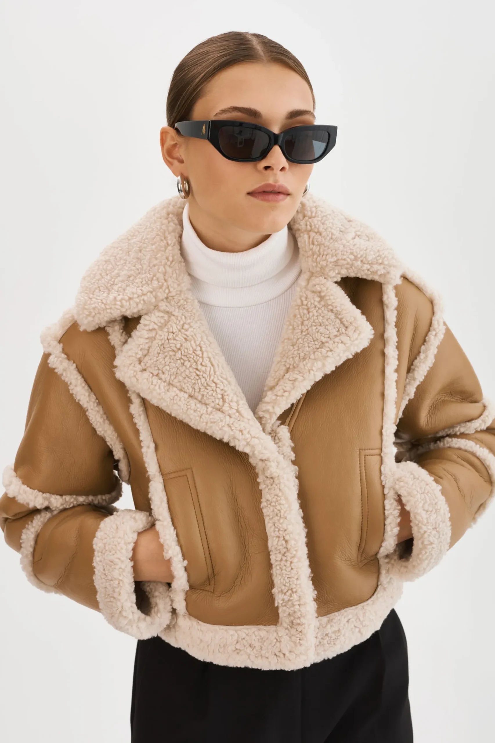 Femme LAMARQUE MARIANE | Manteau Détachable En Fausse Peau De Mouton