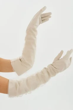 Femme LAMARQUE MARILYN | Gants En Similicuir Et Tulle