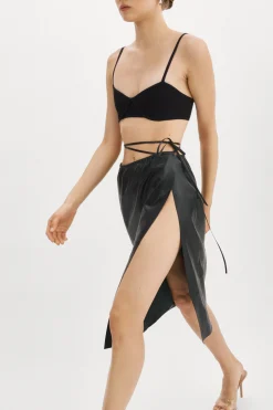 Femme LAMARQUE MARISSA Jupe Cravate En Cuir