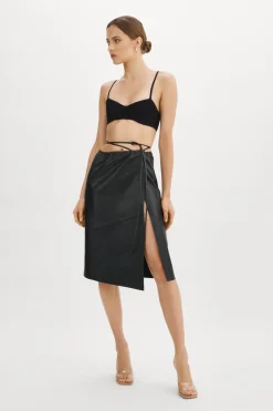 Femme LAMARQUE MARISSA Jupe Cravate En Cuir