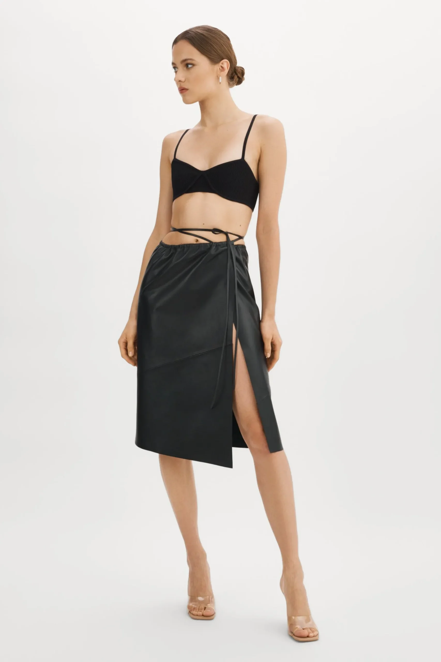 Femme LAMARQUE MARISSA Jupe Cravate En Cuir