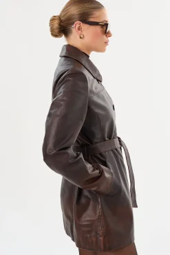 Femme LAMARQUE MARLOWE | Leather Trench Coat