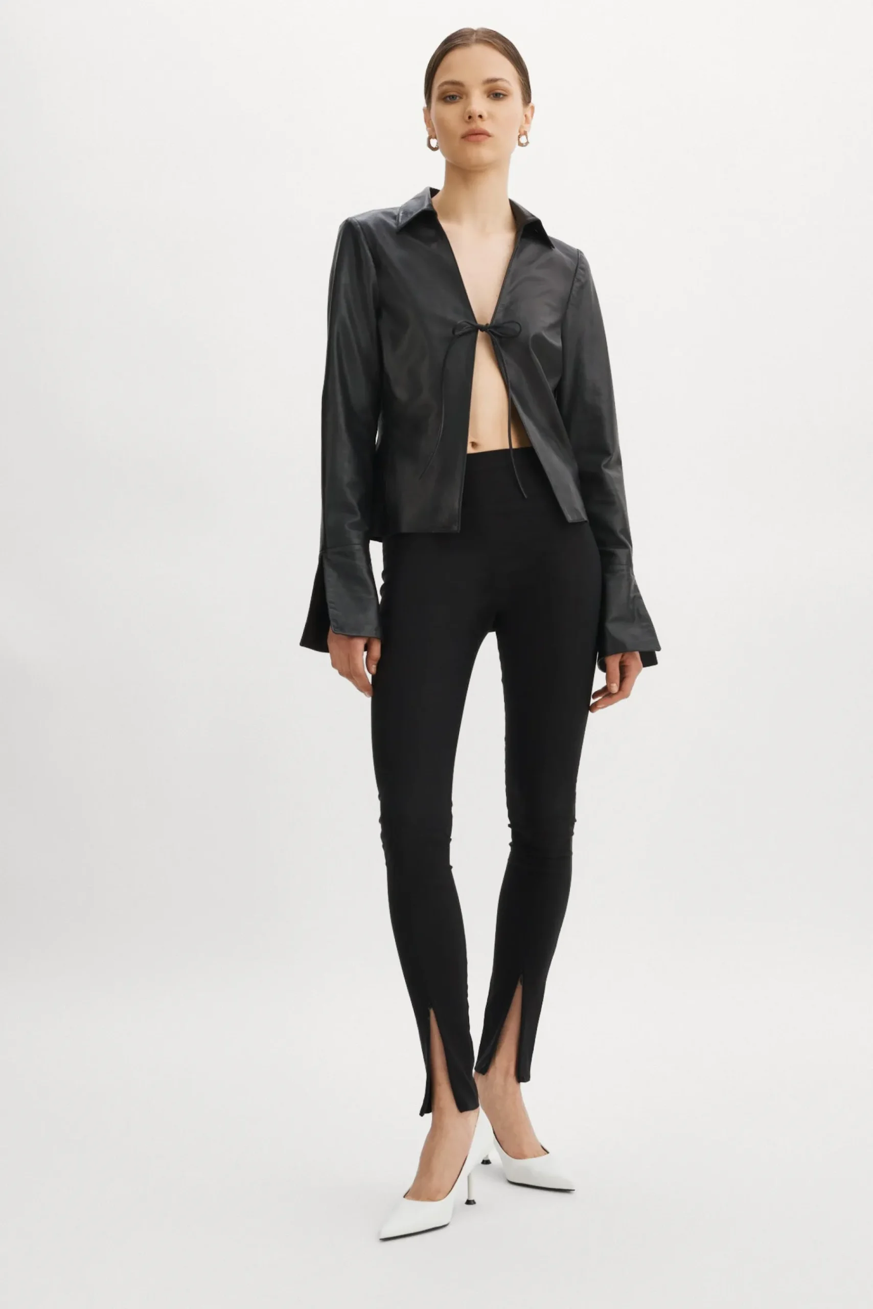 Femme LAMARQUE NATASHA | Top En Cuir à Nouer