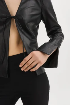 Femme LAMARQUE NATASHA | Top En Cuir à Nouer