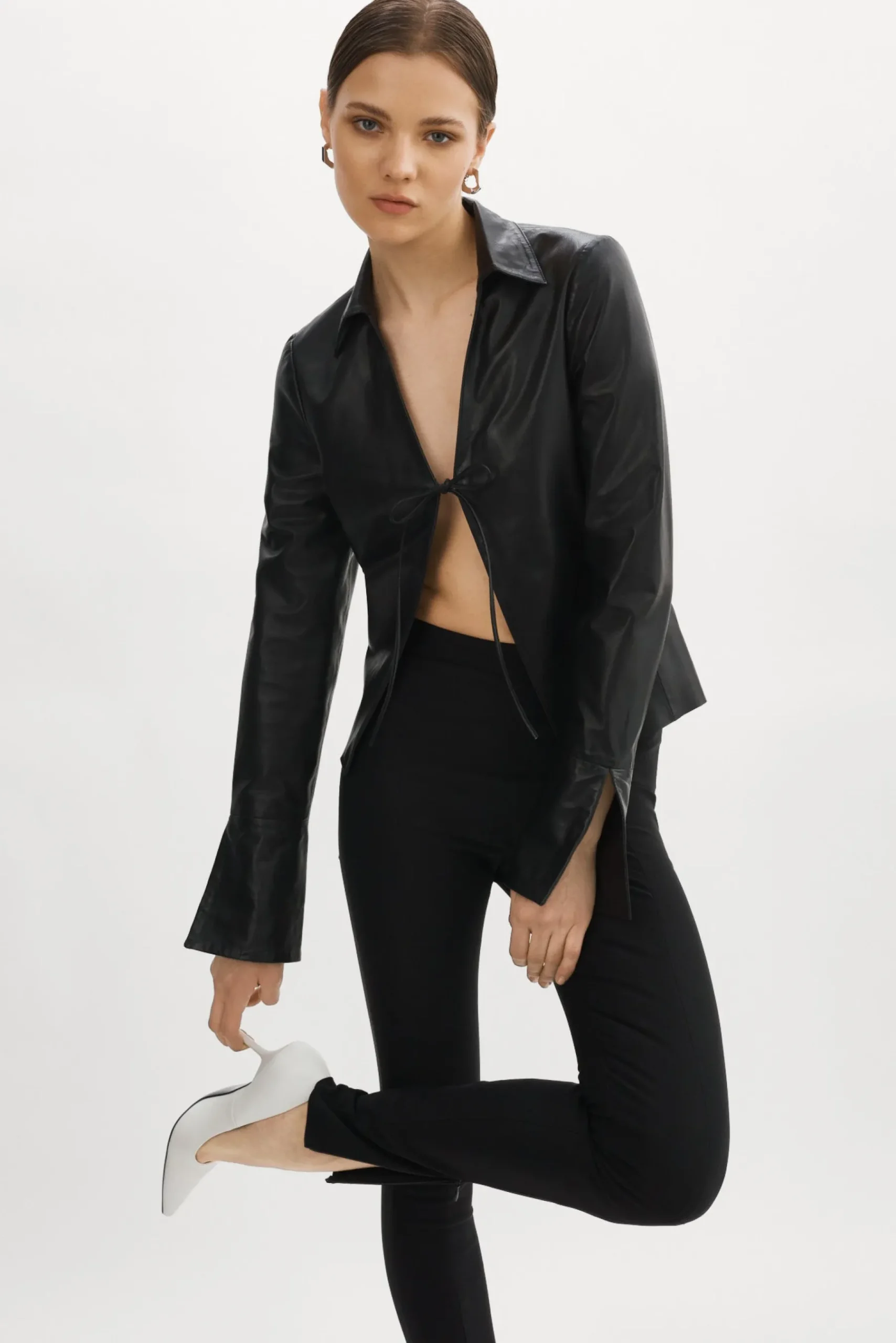 Femme LAMARQUE NATASHA | Top En Cuir à Nouer