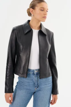 Femme LAMARQUE OCEANA | Fitted Leather Jacket