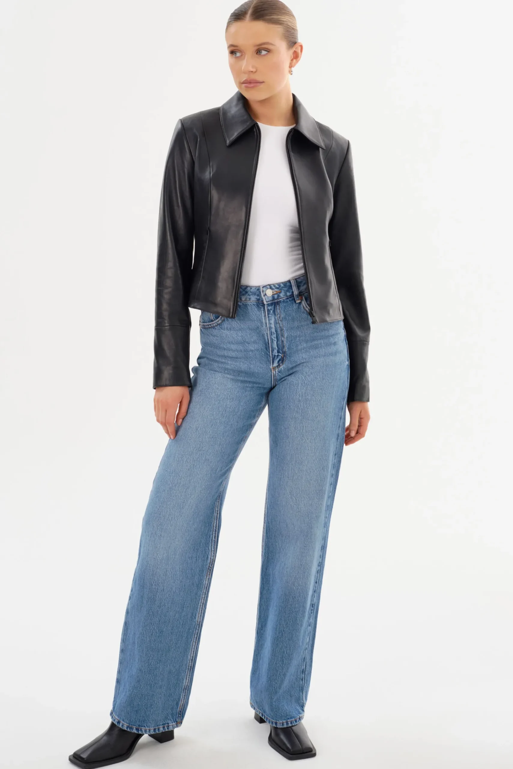 Femme LAMARQUE OCEANA | Fitted Leather Jacket