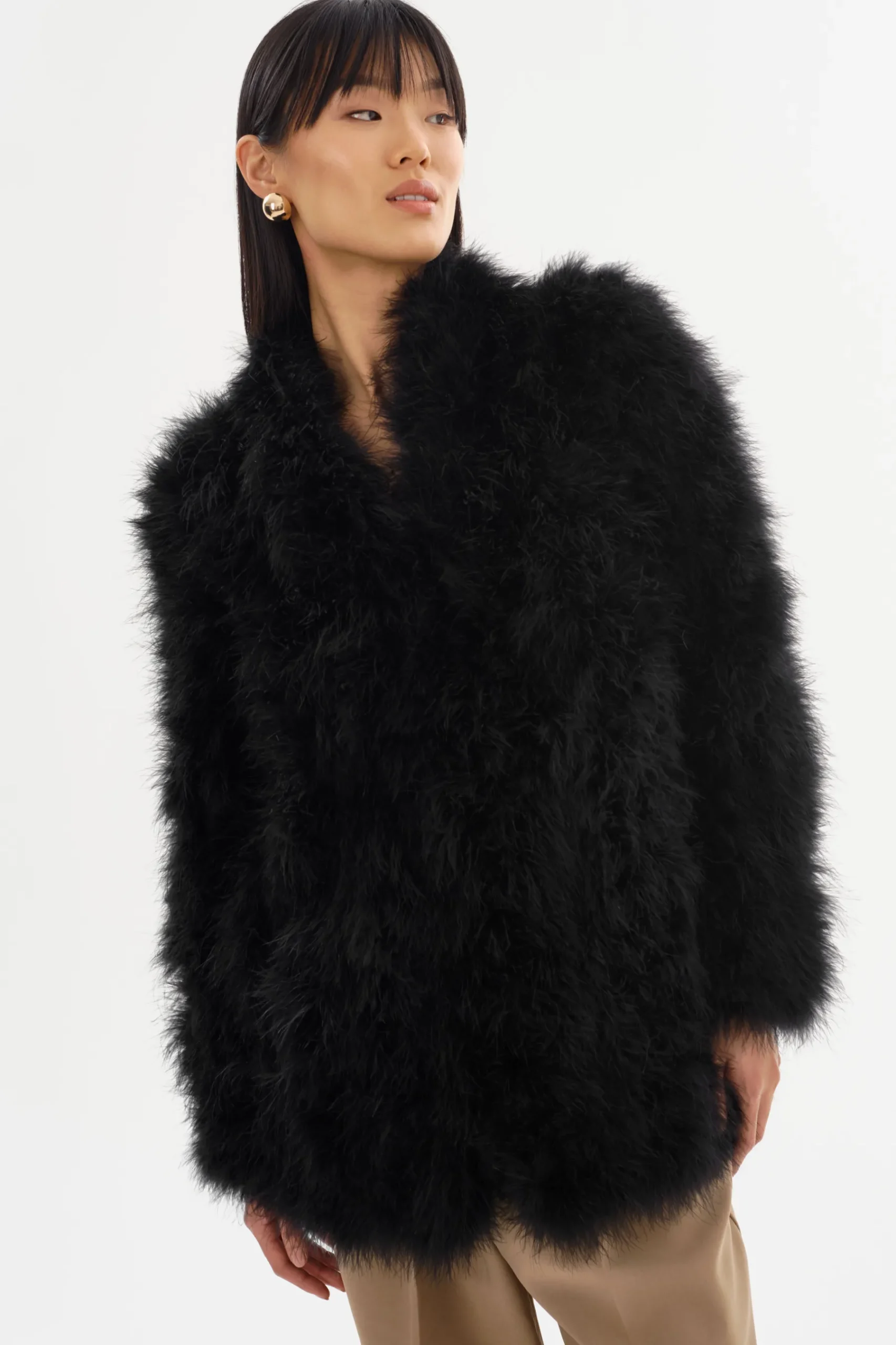 Femme LAMARQUE RABEA | Manteau à Plumes