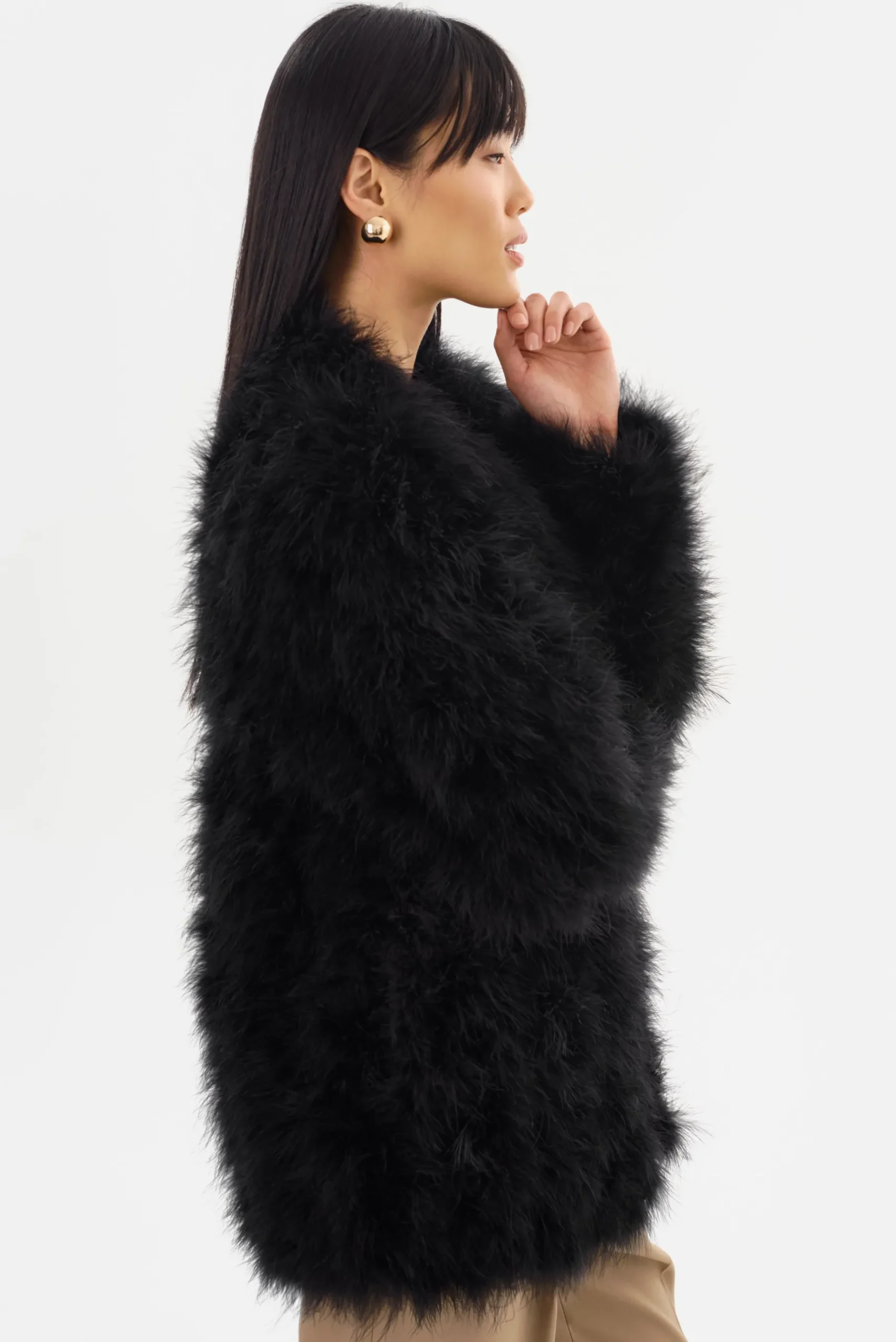 Femme LAMARQUE RABEA | Manteau à Plumes