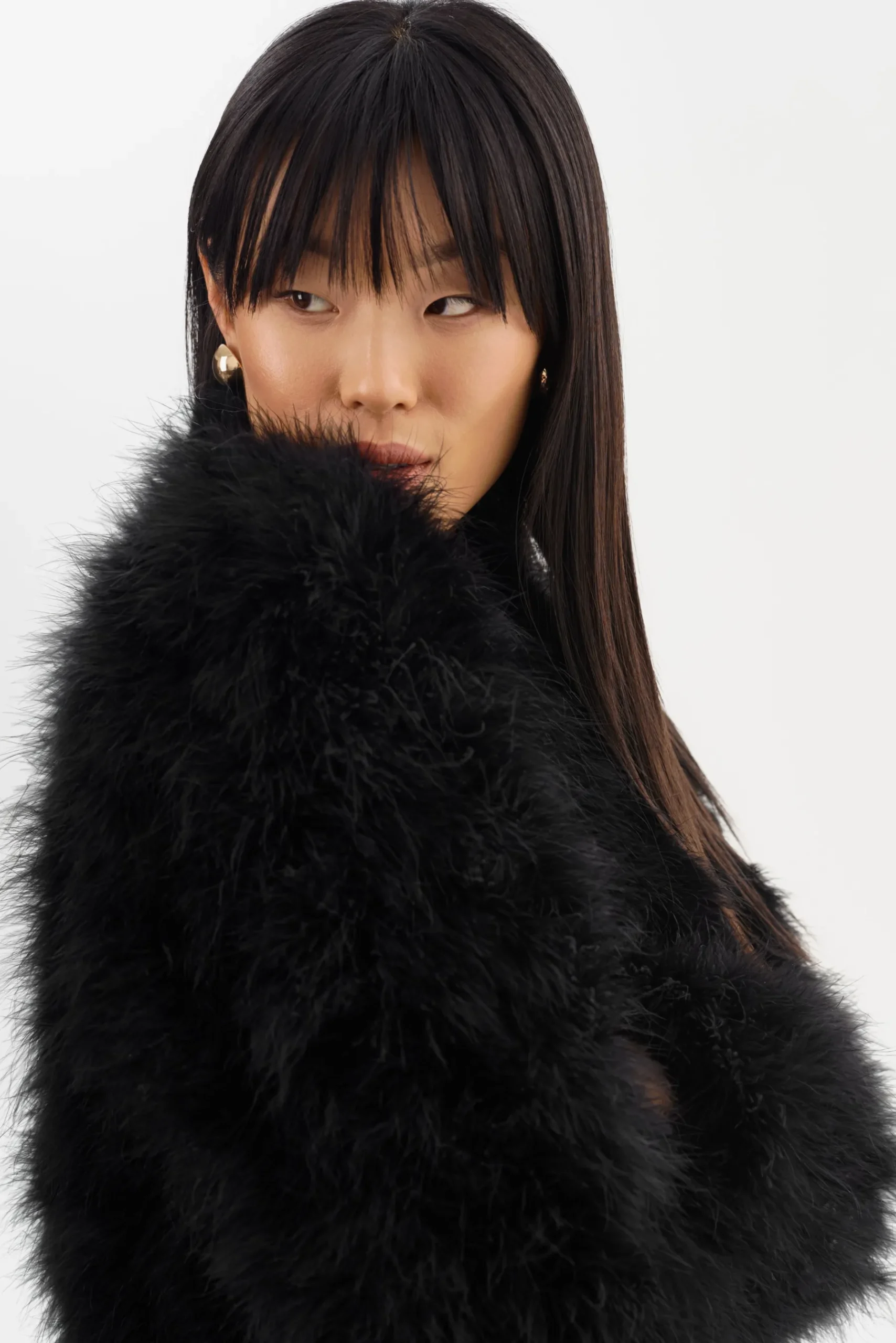Femme LAMARQUE RABEA | Manteau à Plumes