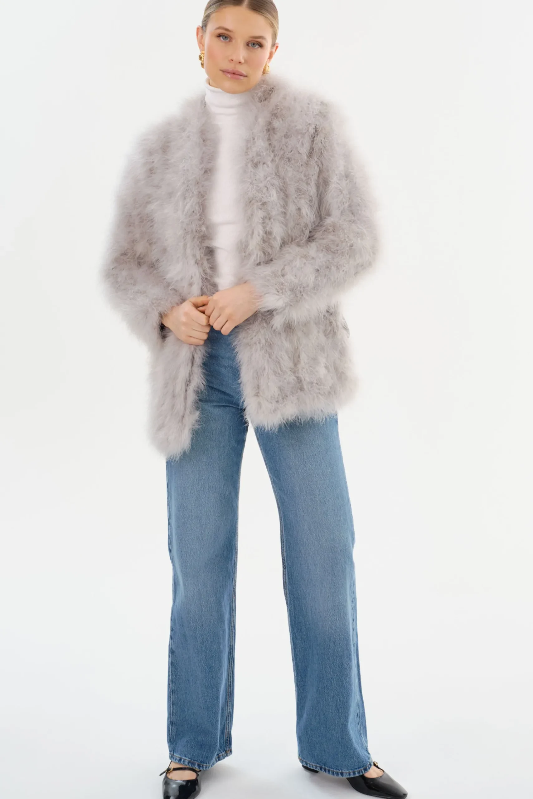 Femme LAMARQUE RABEA | Manteau à Plumes
