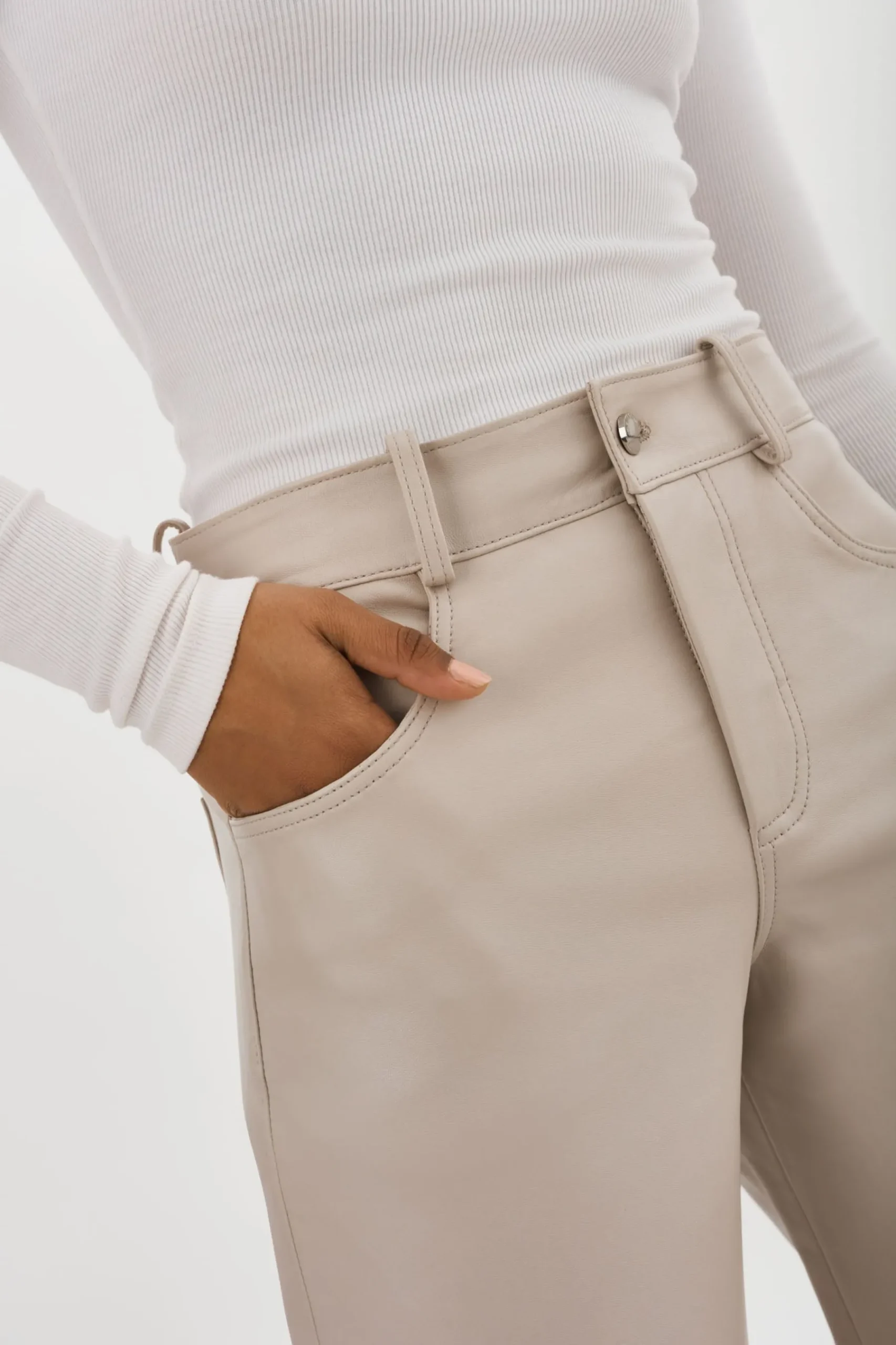 Femme LAMARQUE RIDA | Pantalon En Cuir Décontracté