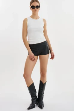 Femme LAMARQUE RUKIYA | Short En Cuir à Taille Basse
