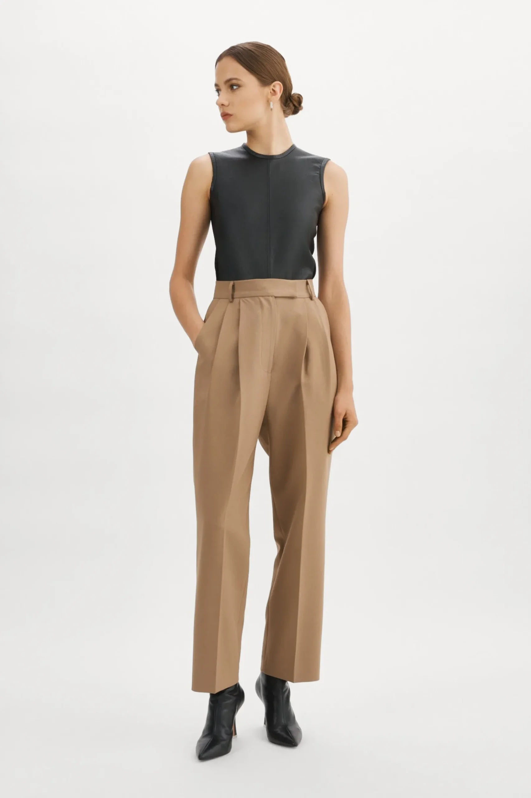 Femme LAMARQUE SOFIA | Haut Sans Manches En Cuir