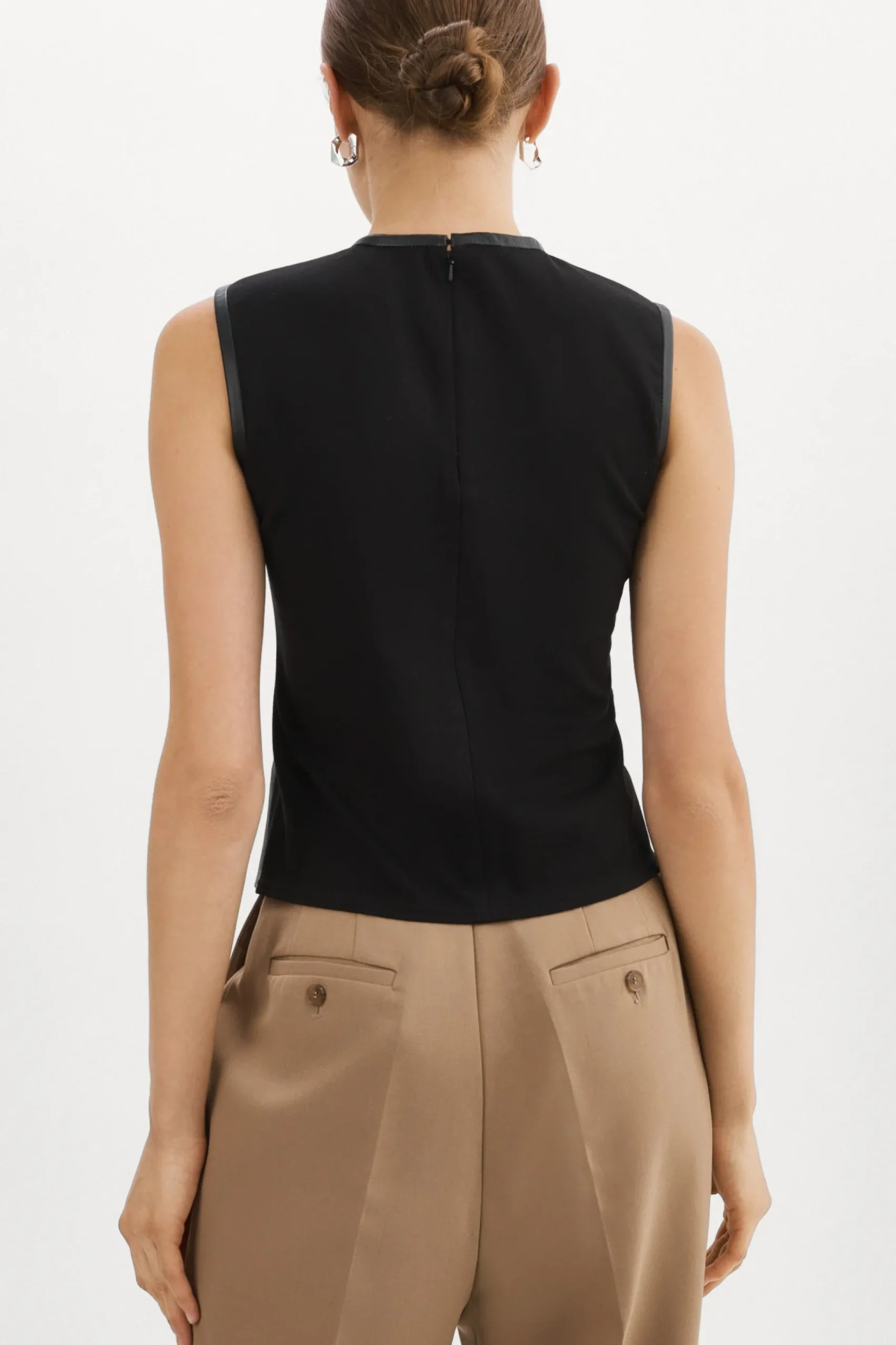 Femme LAMARQUE SOFIA | Haut Sans Manches En Cuir