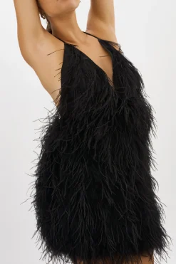 Femme LAMARQUE SOLVEIG Robe à Plumes