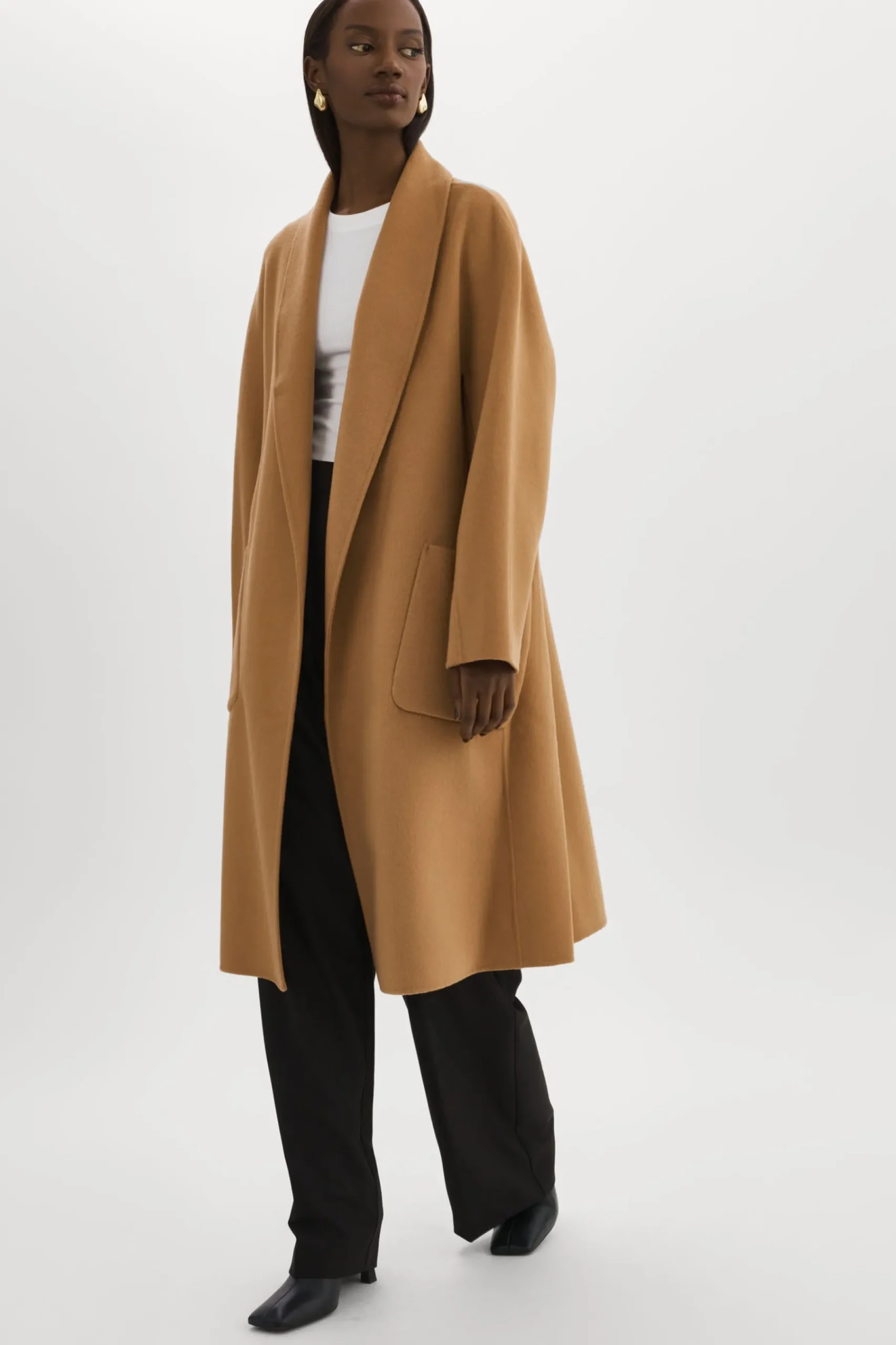 Femme LAMARQUE THARA | Manteau En Laine à Col Châle