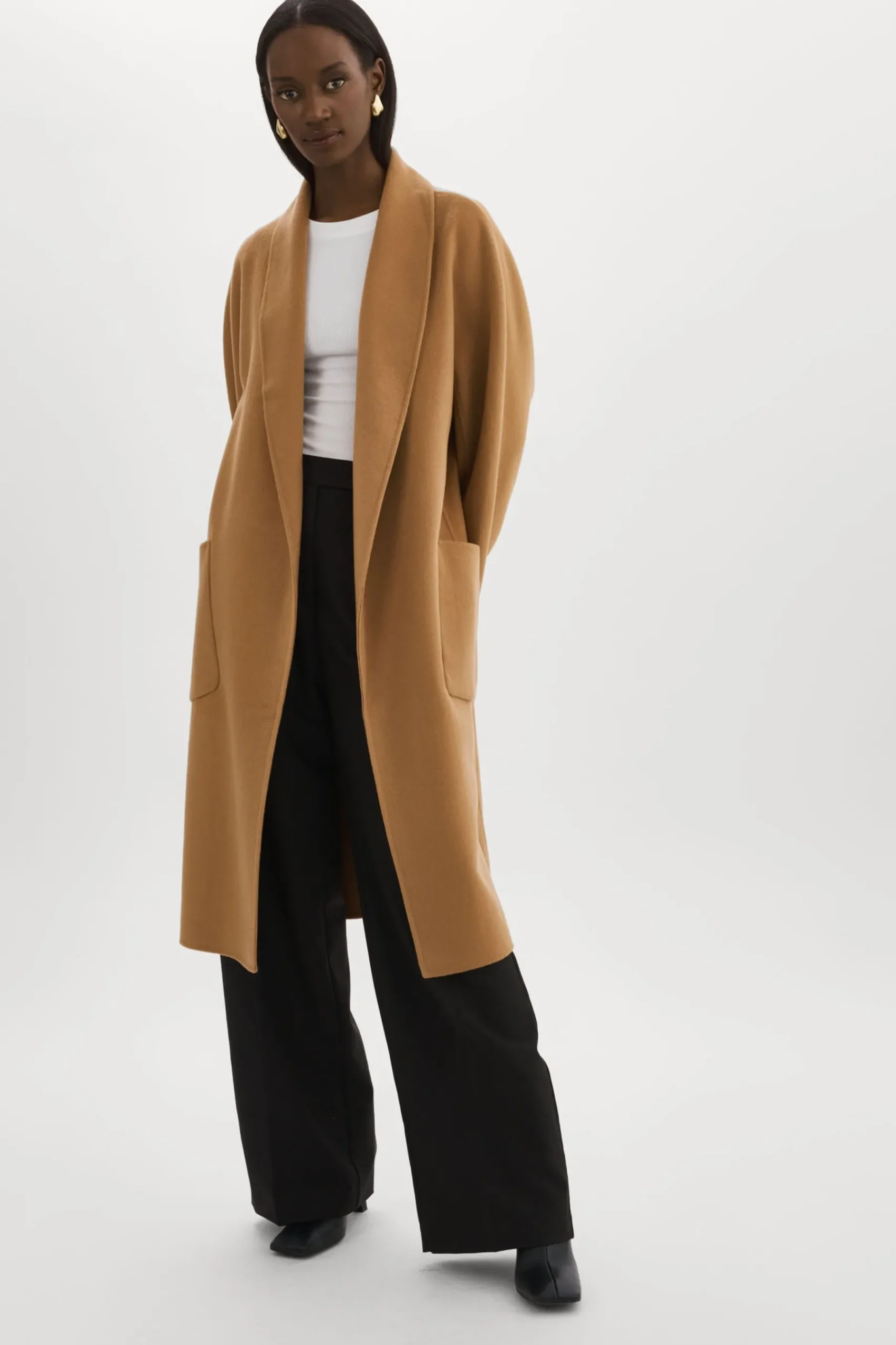 Femme LAMARQUE THARA | Manteau En Laine à Col Châle