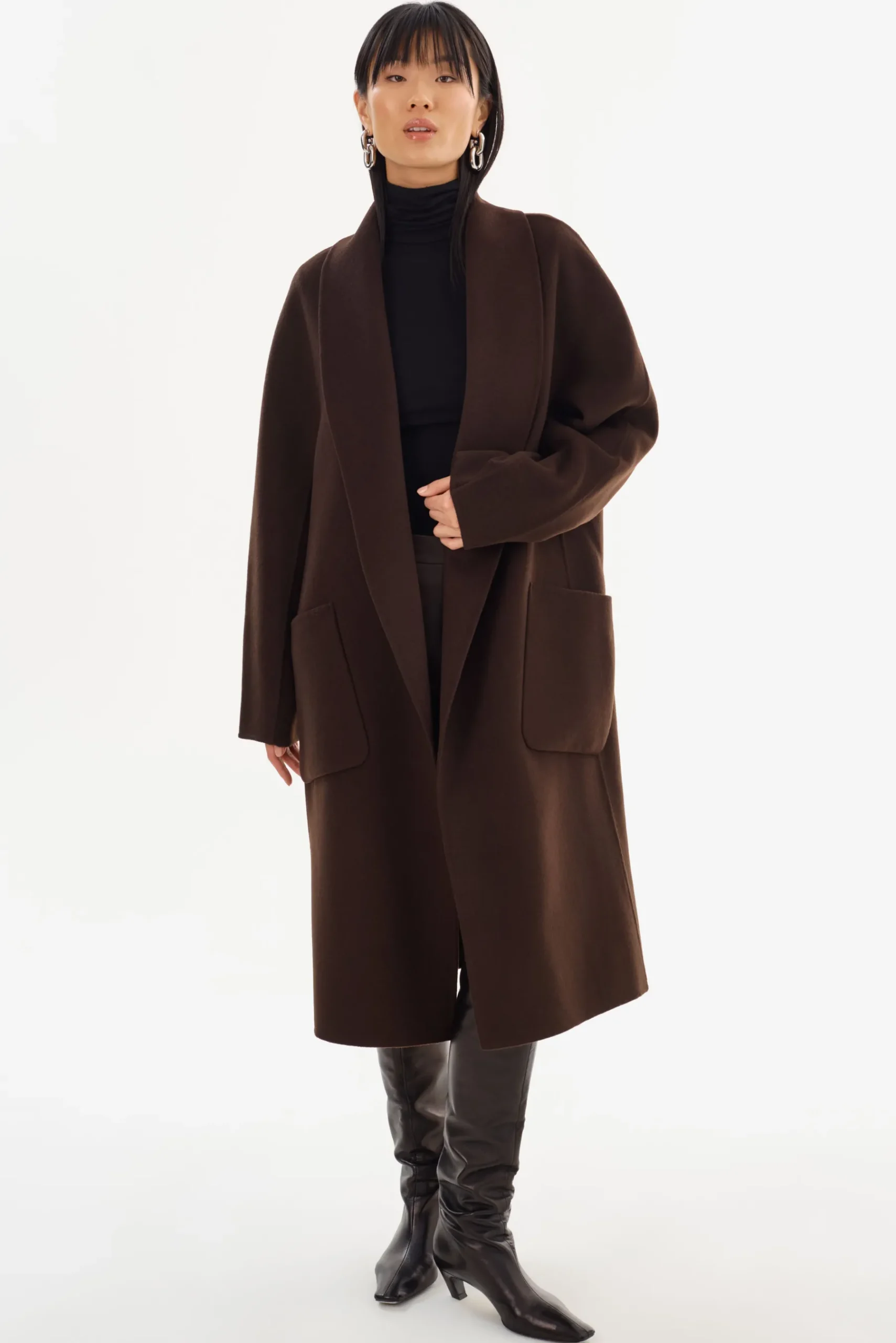 Femme LAMARQUE THARA | Manteau En Laine à Col Châle