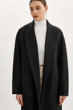 Femme LAMARQUE THARA Manteau En Laine à Col Châle