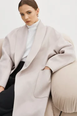 Femme LAMARQUE THARA Manteau En Laine à Col Châle