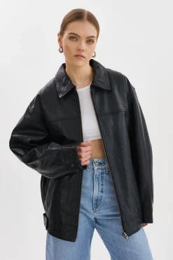 Femme LAMARQUE THEIA | Manteau Aviateur En Cuir