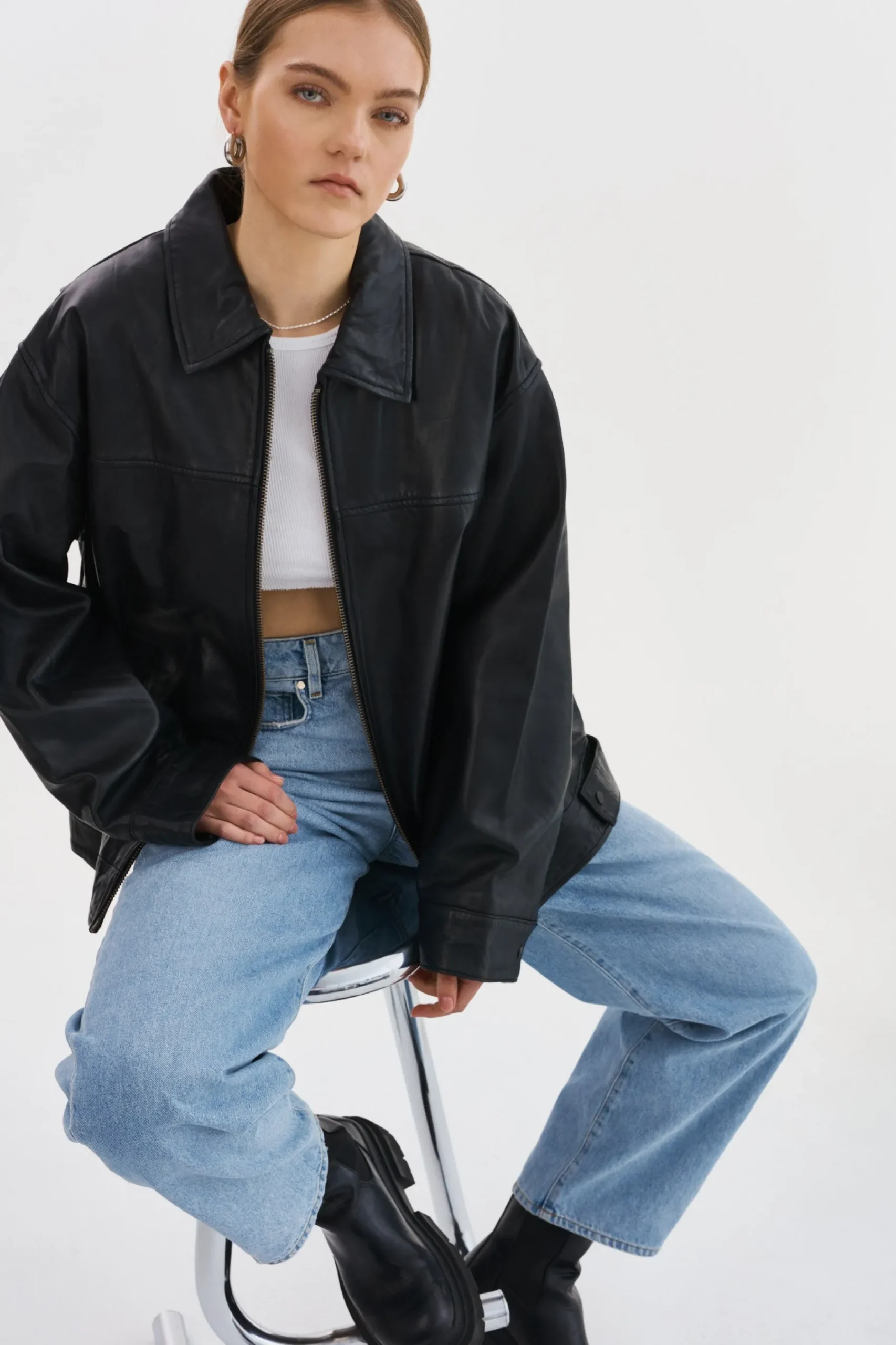Femme LAMARQUE THEIA | Manteau Aviateur En Cuir