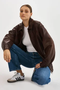Femme LAMARQUE THEIA | Manteau Aviateur En Cuir