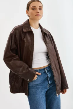 Femme LAMARQUE THEIA | Manteau Aviateur En Cuir