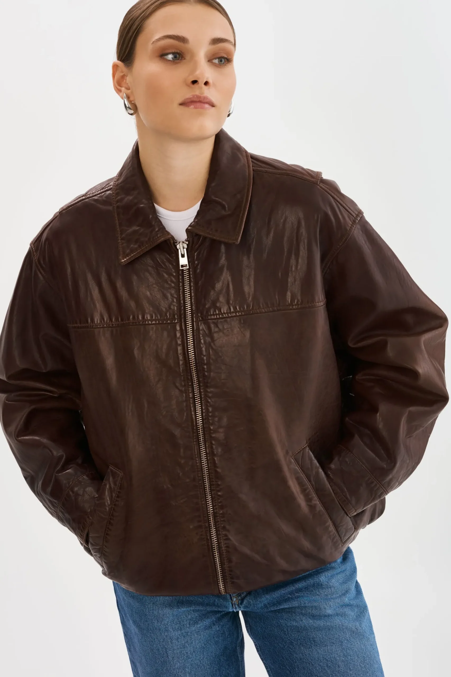 Femme LAMARQUE THEIA | Manteau Aviateur En Cuir