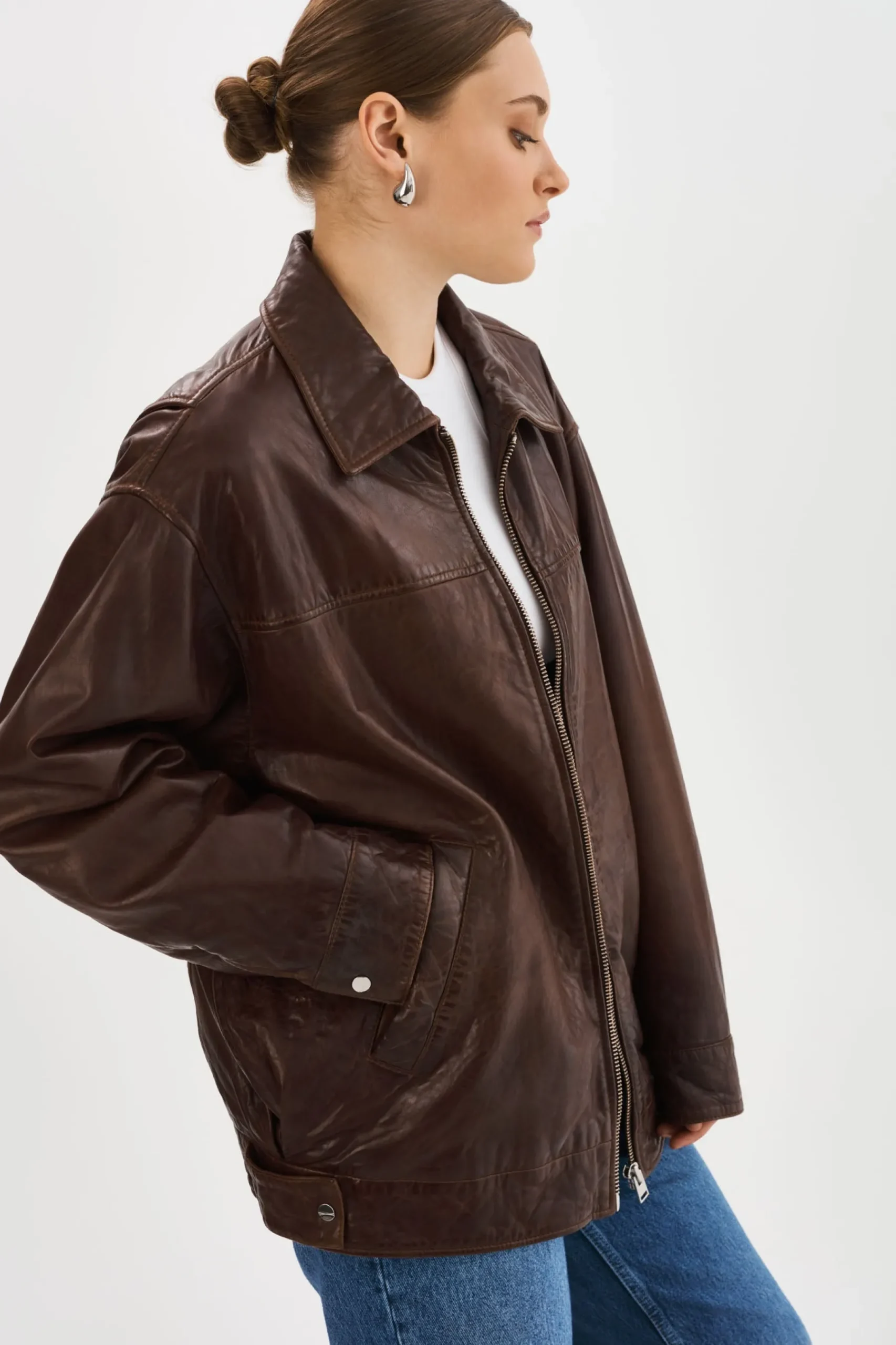 Femme LAMARQUE THEIA | Manteau Aviateur En Cuir