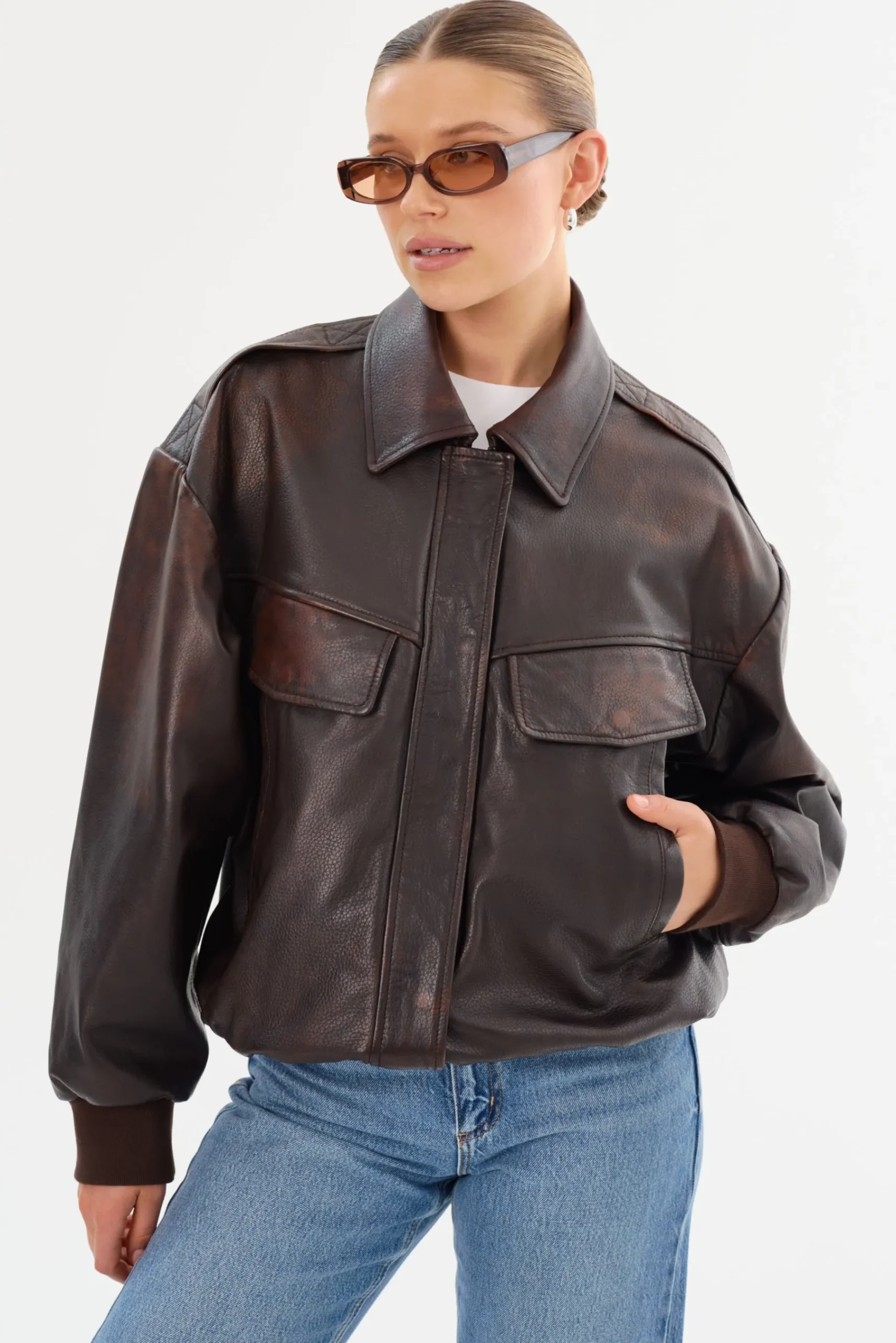Femme LAMARQUE TREVANNA | Leather Bomber Jacket