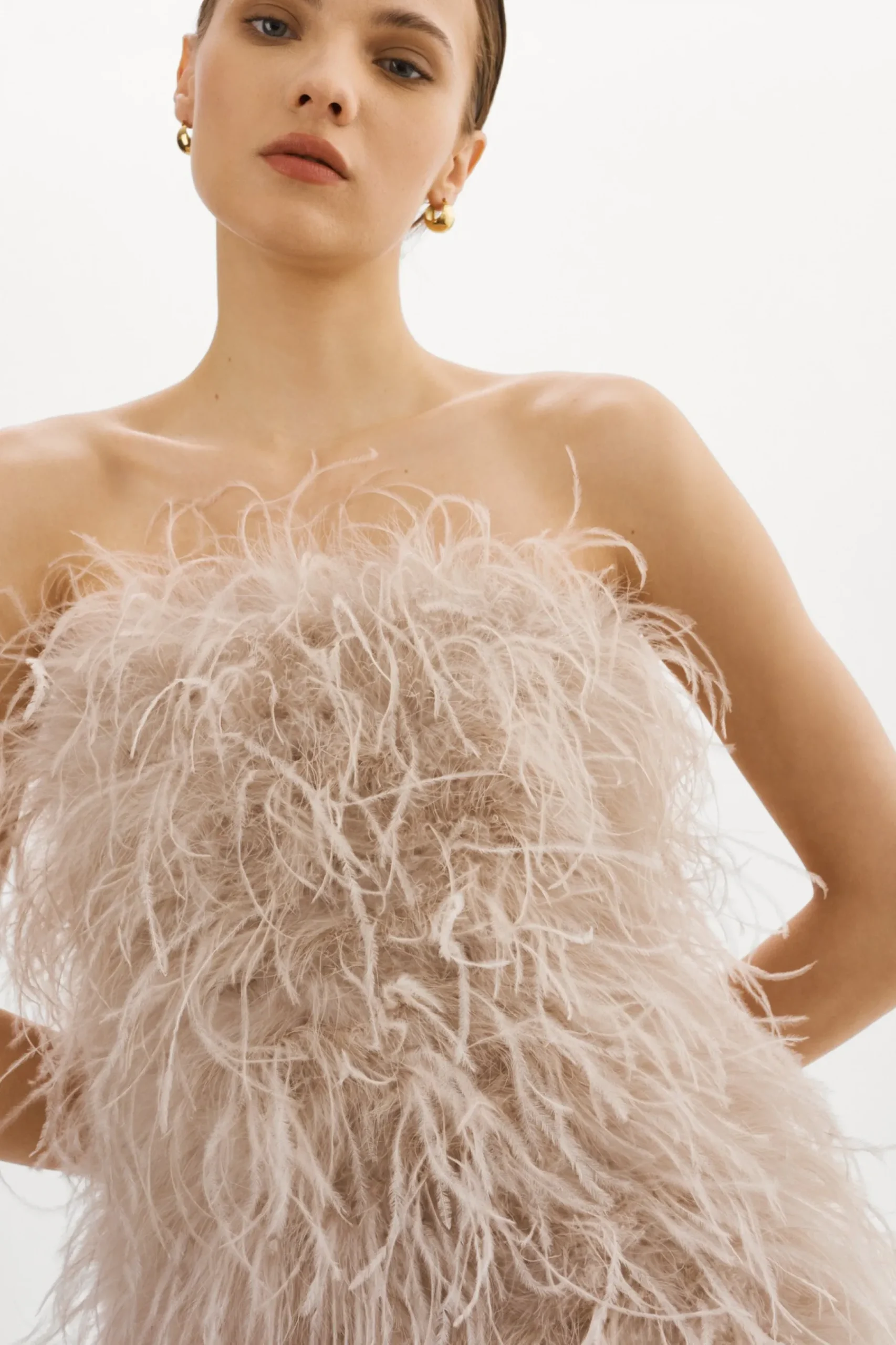 Femme LAMARQUE TRIANA Robe à Plumes