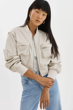 Femme LAMARQUE XAIA | Blouson Aviateur Convertible En Simili Cuir